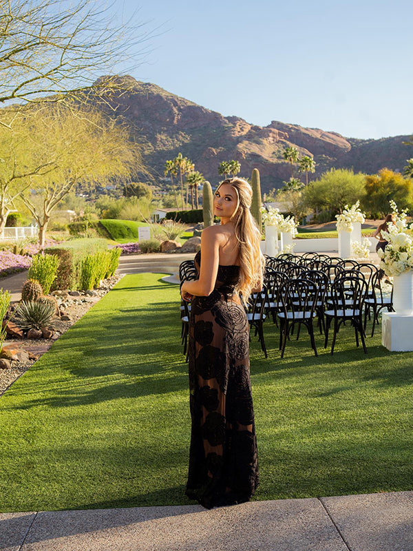 Cassiane | Sheer Floral Dress