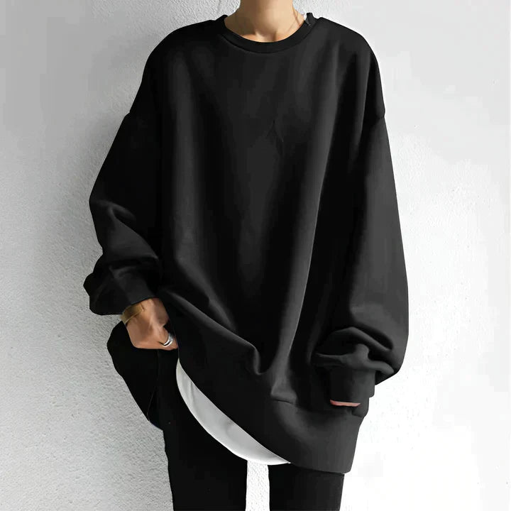 Sally - Oversized round neck jumper for women