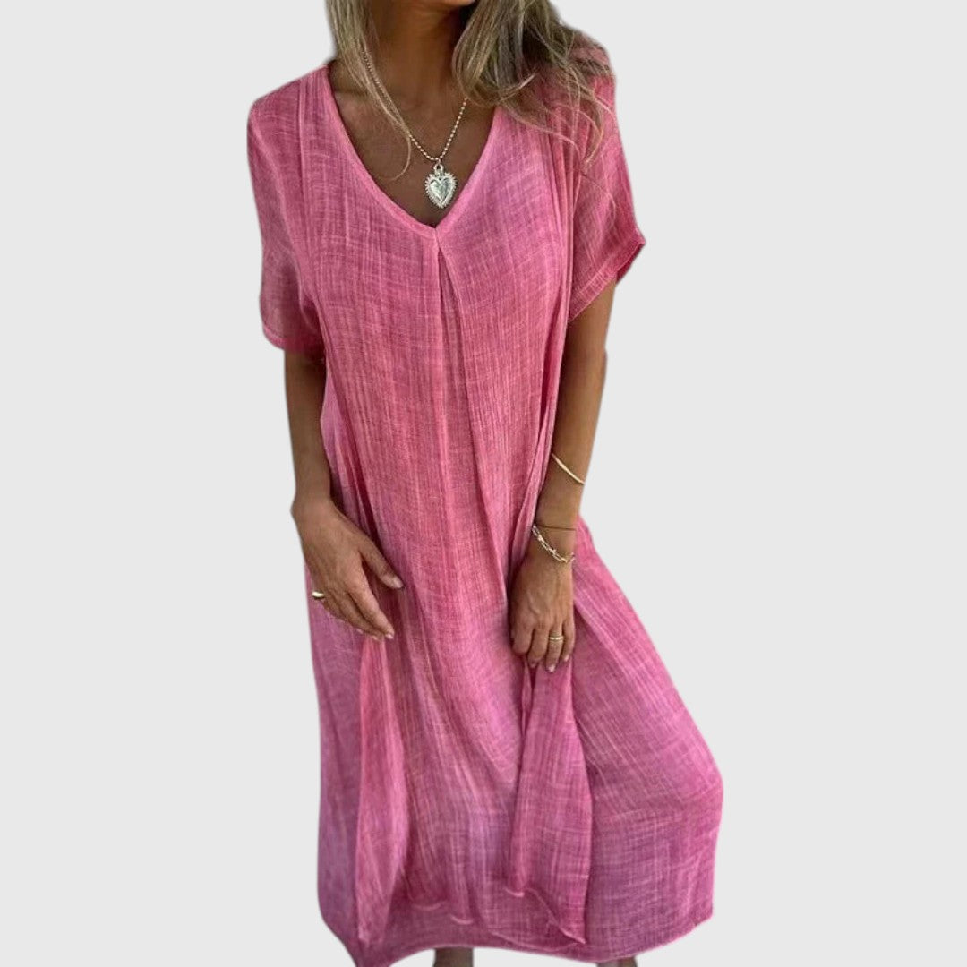 Lisanne - Comfortable dress with V-neck