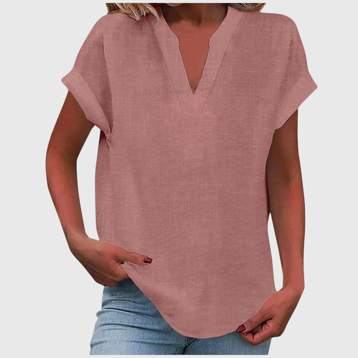 Dee - Relaxed V-Neck Blouse