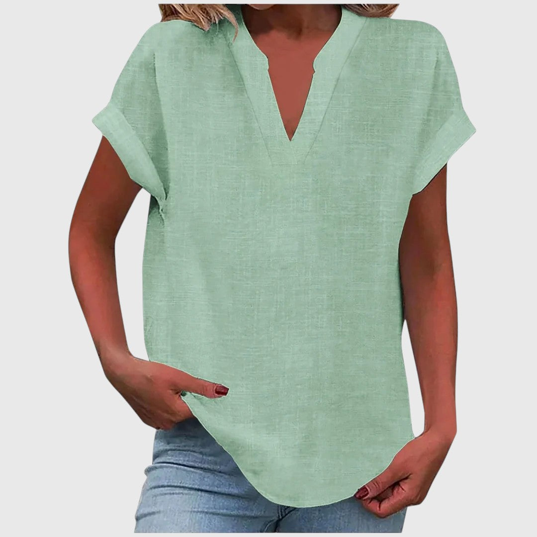Dee - Relaxed V-Neck Blouse