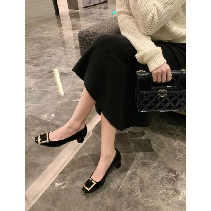 Teona™ | Elegant sandals with square toe and mid heel for a refined style