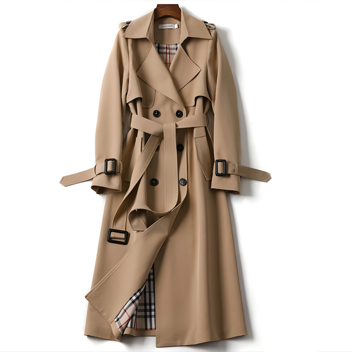 Elara - Women’s Classic Double-Breasted Trench Coat