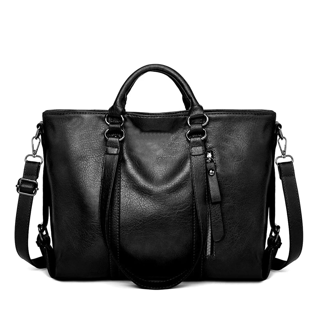 Signe™ | Elegant Large Leather Shoulder Bag