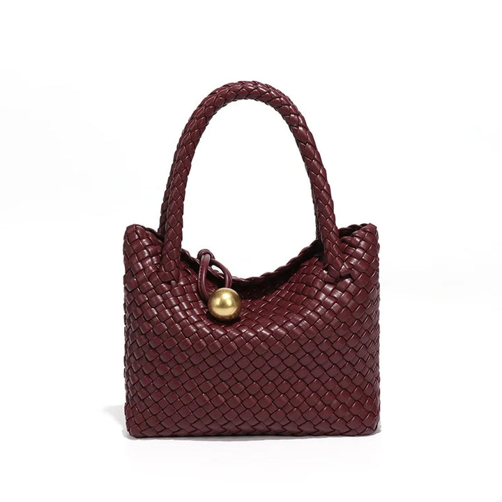 ASTRID™ | Elegant Leather Bag with Gold Accents