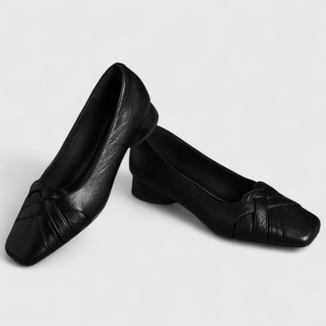 Linda – Elegant Braided Low Heel Pumps