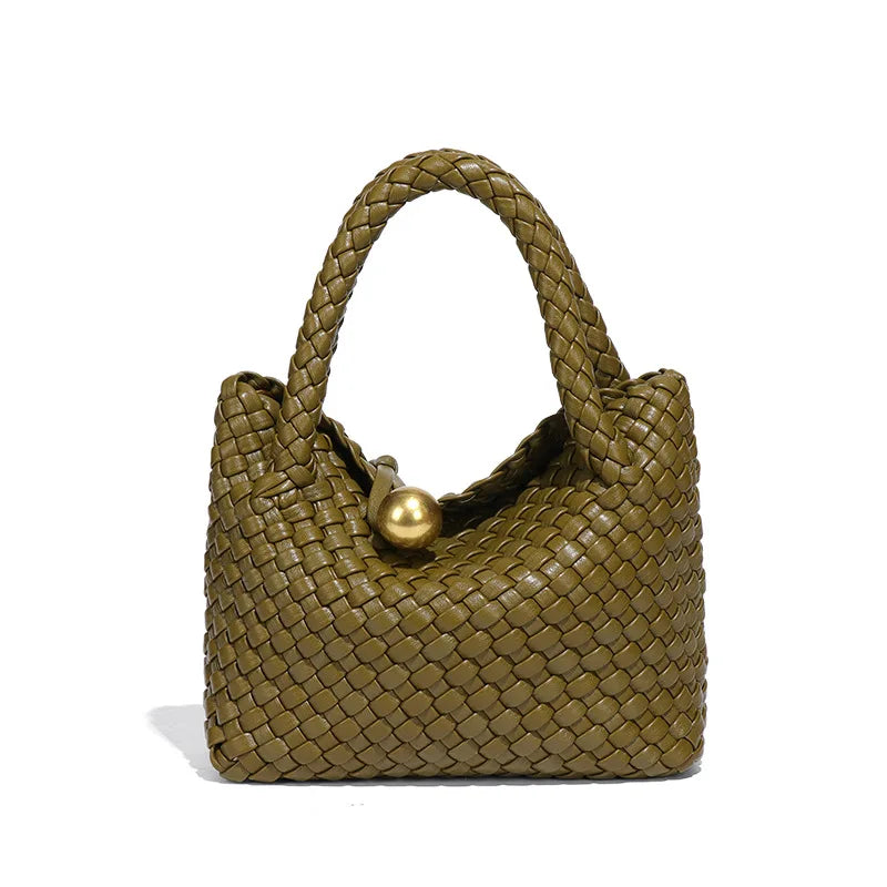ASTRID™ | Elegant Leather Bag with Gold Accents