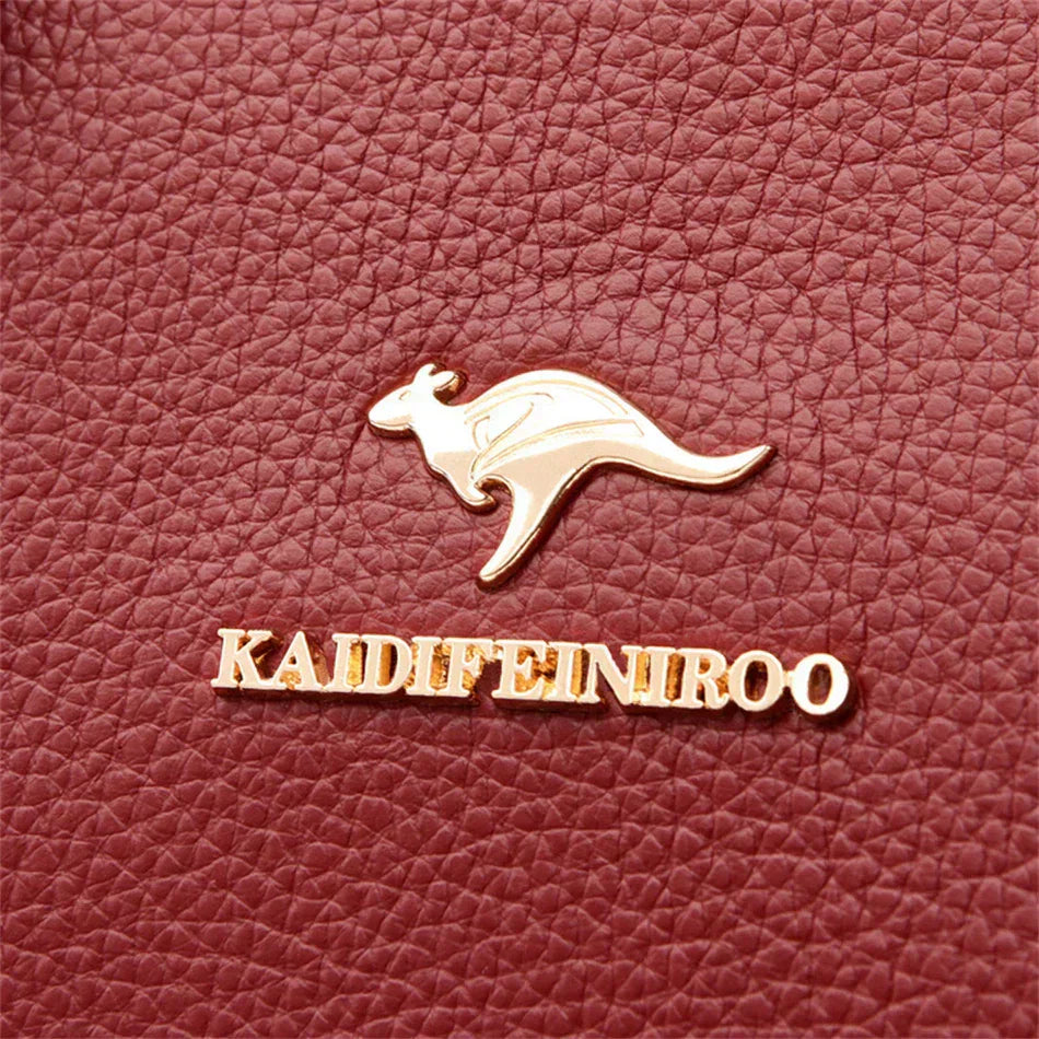 maria™ – Burgundy Handbag with Double Handles