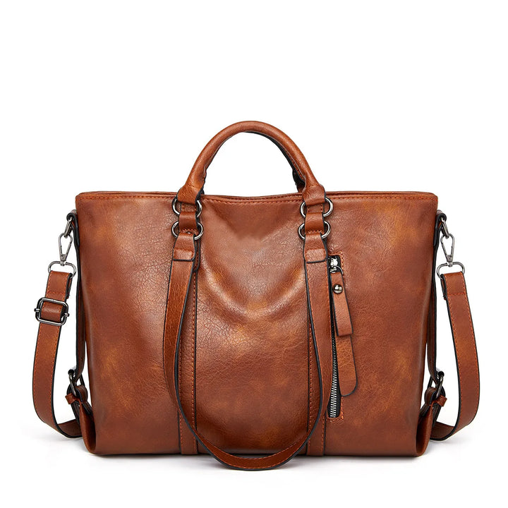 Signe™ | Elegant Large Leather Shoulder Bag
