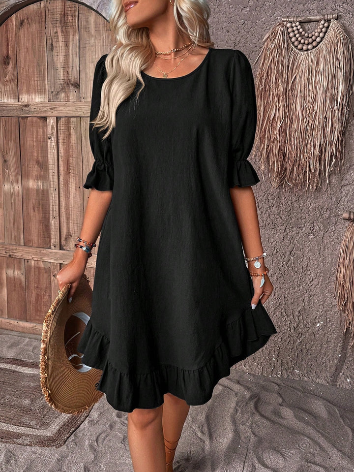 Amelia™ Ruffle Hem Dress – Effortlessly Elegant for Any Occasion (50% OFF!)