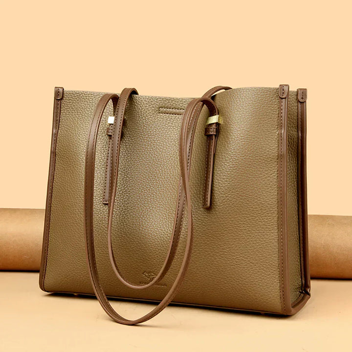 Elegant everyday bag with a leather look