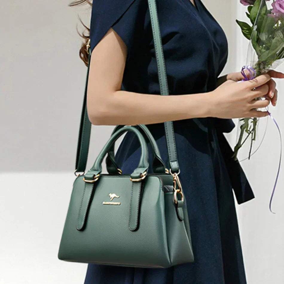 maria™ – Burgundy Handbag with Double Handles