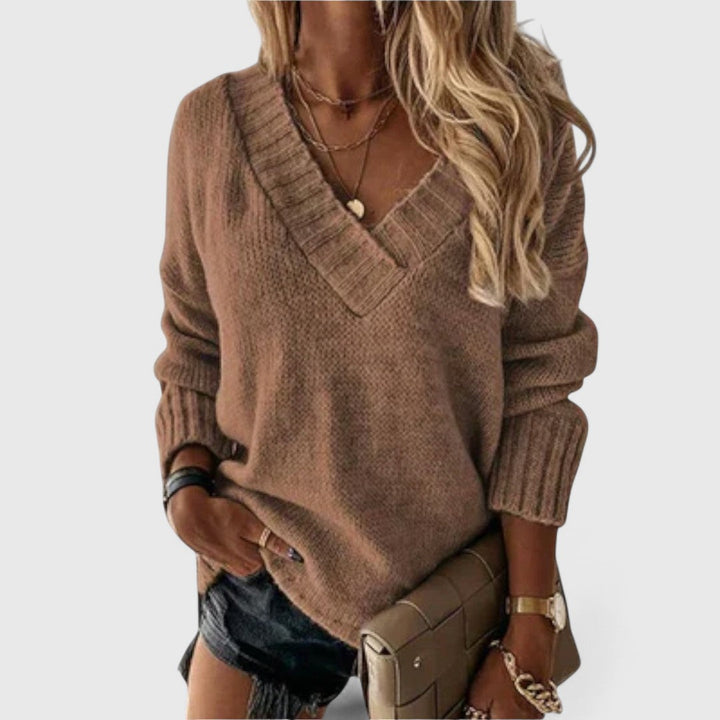 Jane - Cozy V-Neck Sweater