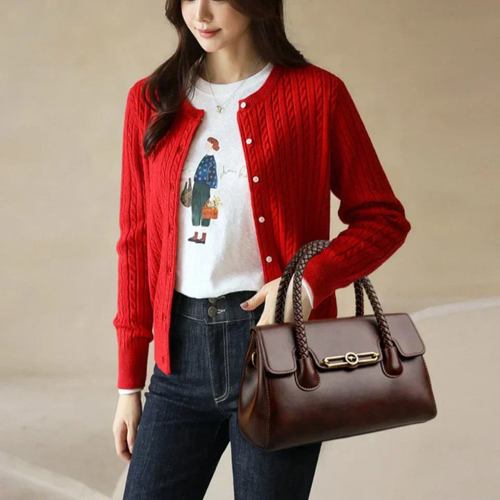 ronja™ – Classic Bag with Woven Handle and Gold Accents