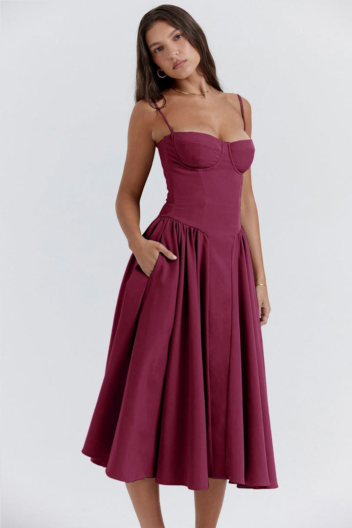 Joanne - Sophisticated sleeveless corset dress