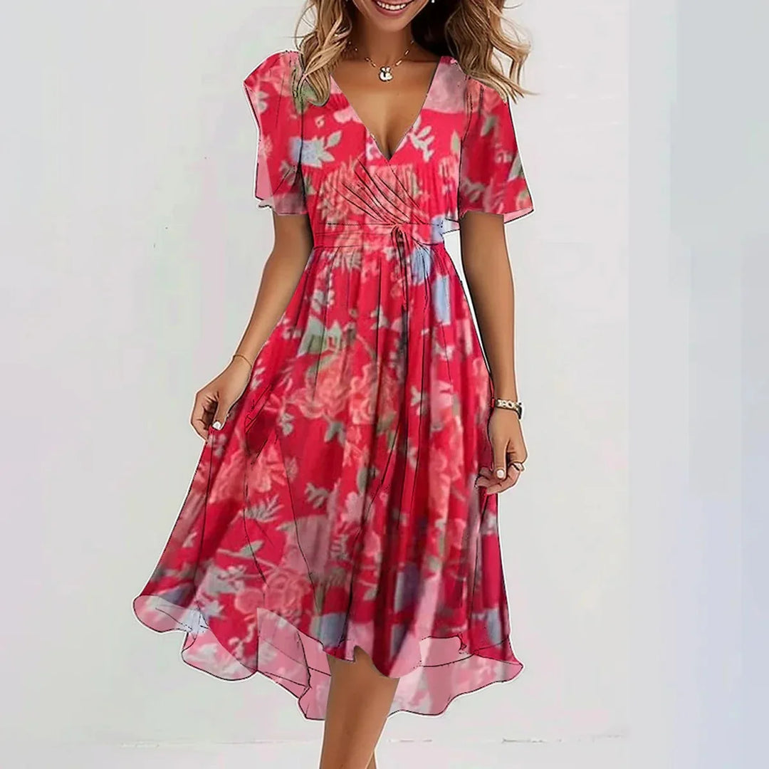 EVA™ Short Sleeve Dress – Flattering Comfort Meets Casual Elegance