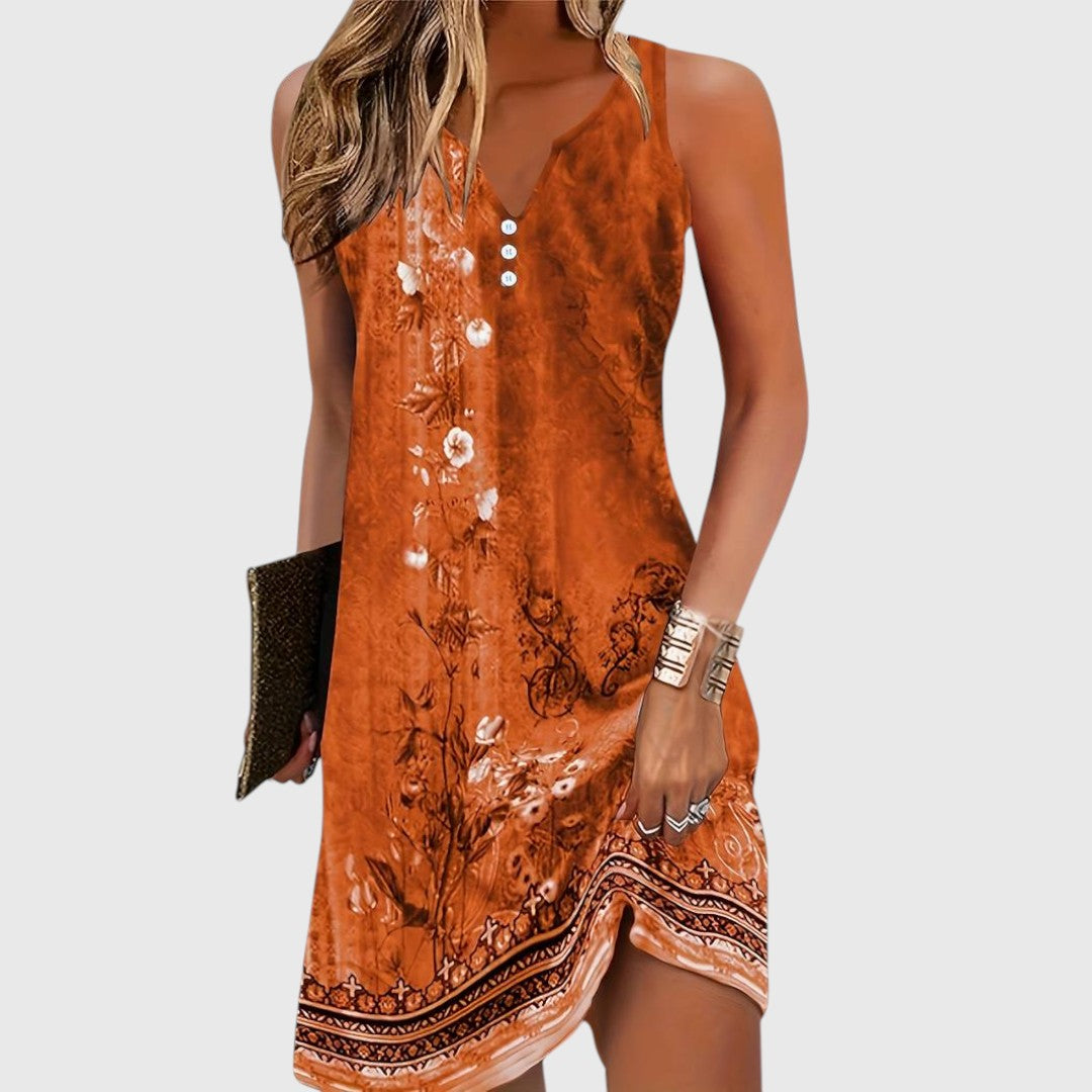 Nancy - Ladies Sleeveless Comfortable Mini Dress