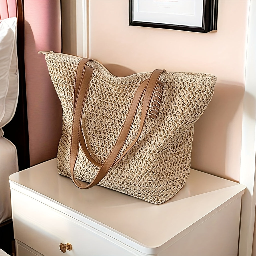 Chic Straw Woven Handbag