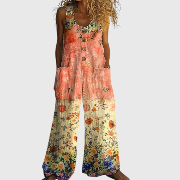Lizzie - Vintage Floral Patchwork Jumpsuit