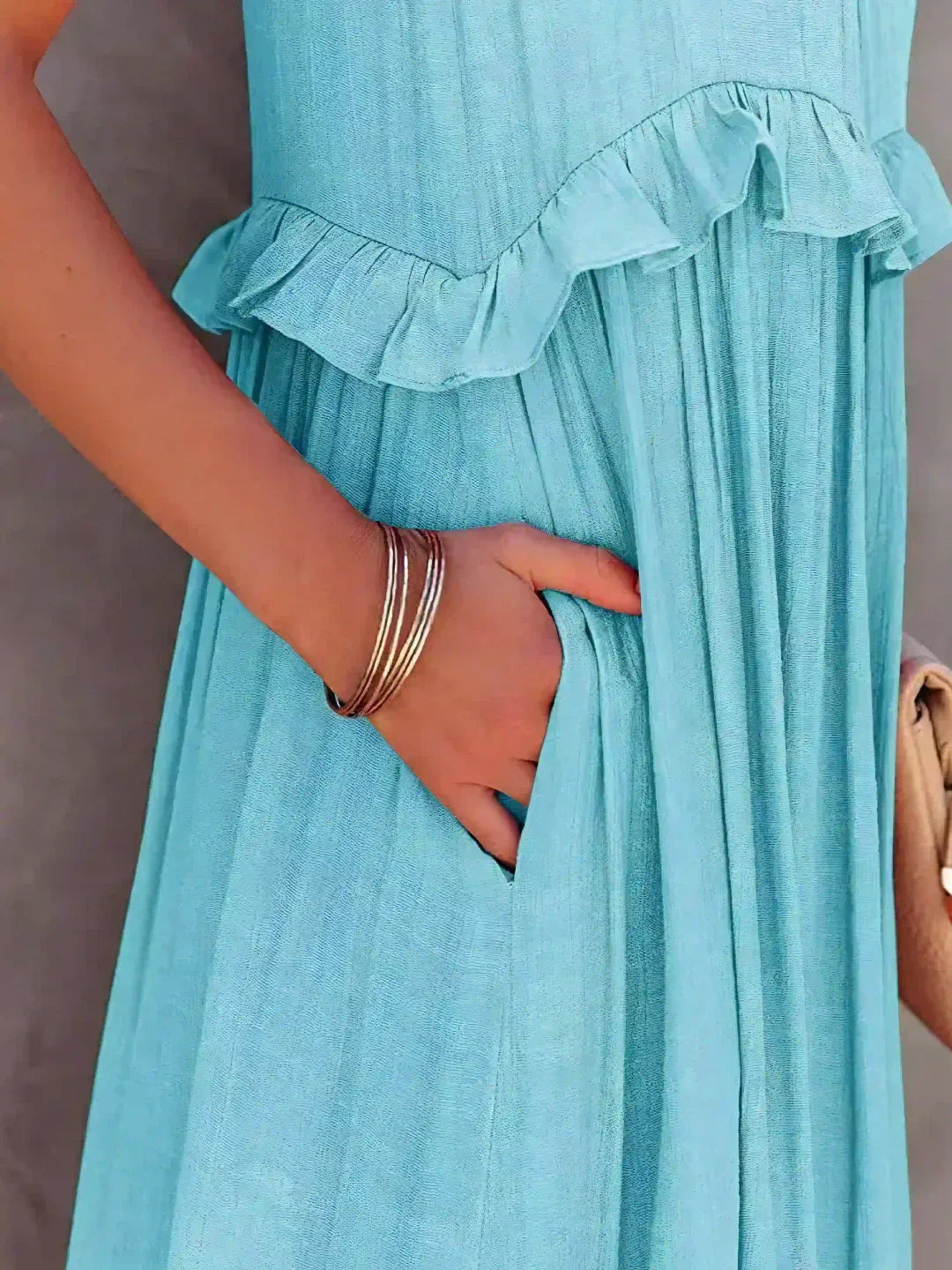 Meara™ Halter Ruffle Maxi Dress – Elegant Style for Every Occasion (50% OFF!)