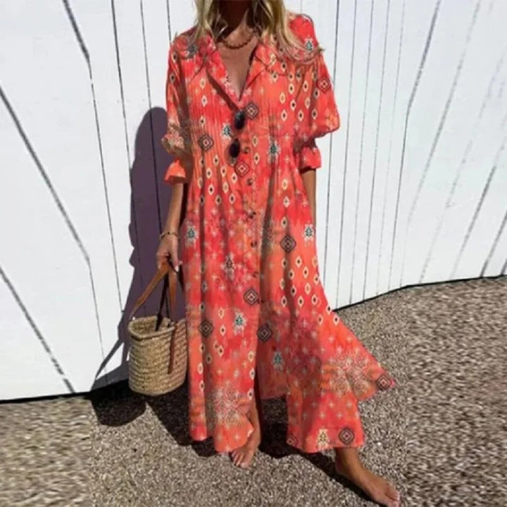 ANA™ Relaxed Boho Summer Dress – Lightweight Elegance for Every Occasion