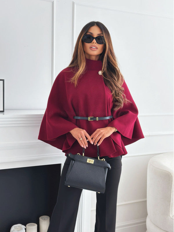 Sophia™ Belted Cape Blouse – Effortless Elegance for Every Occasion