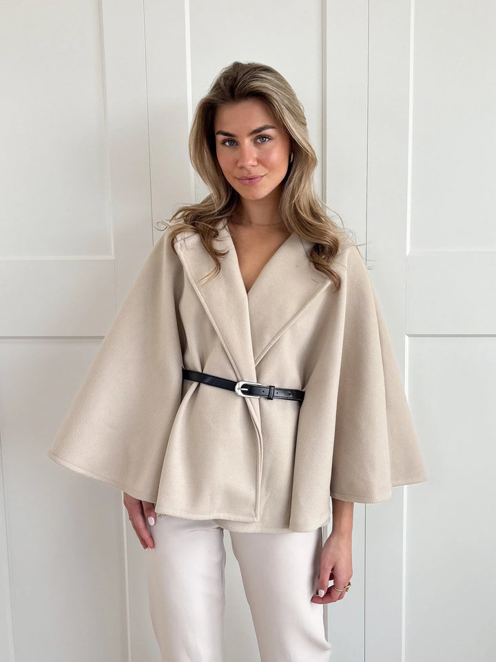 Sophia™ Belted Cape Blouse – Effortless Elegance for Every Occasion