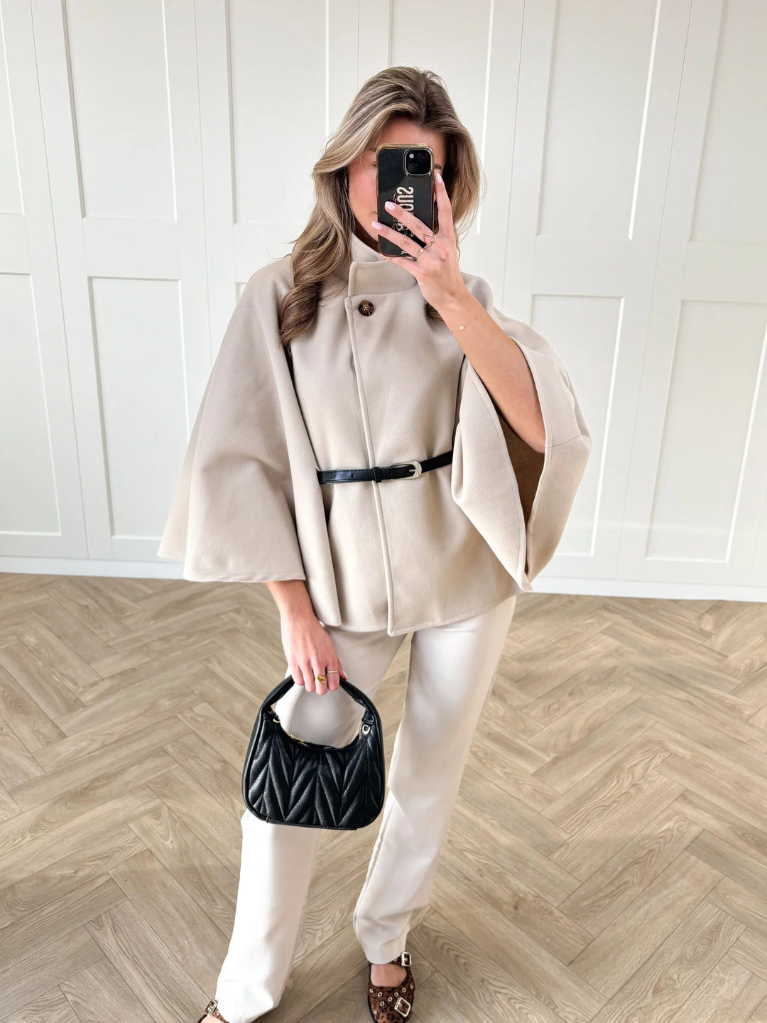 Sophia™ Belted Cape Blouse – Effortless Elegance for Every Occasion