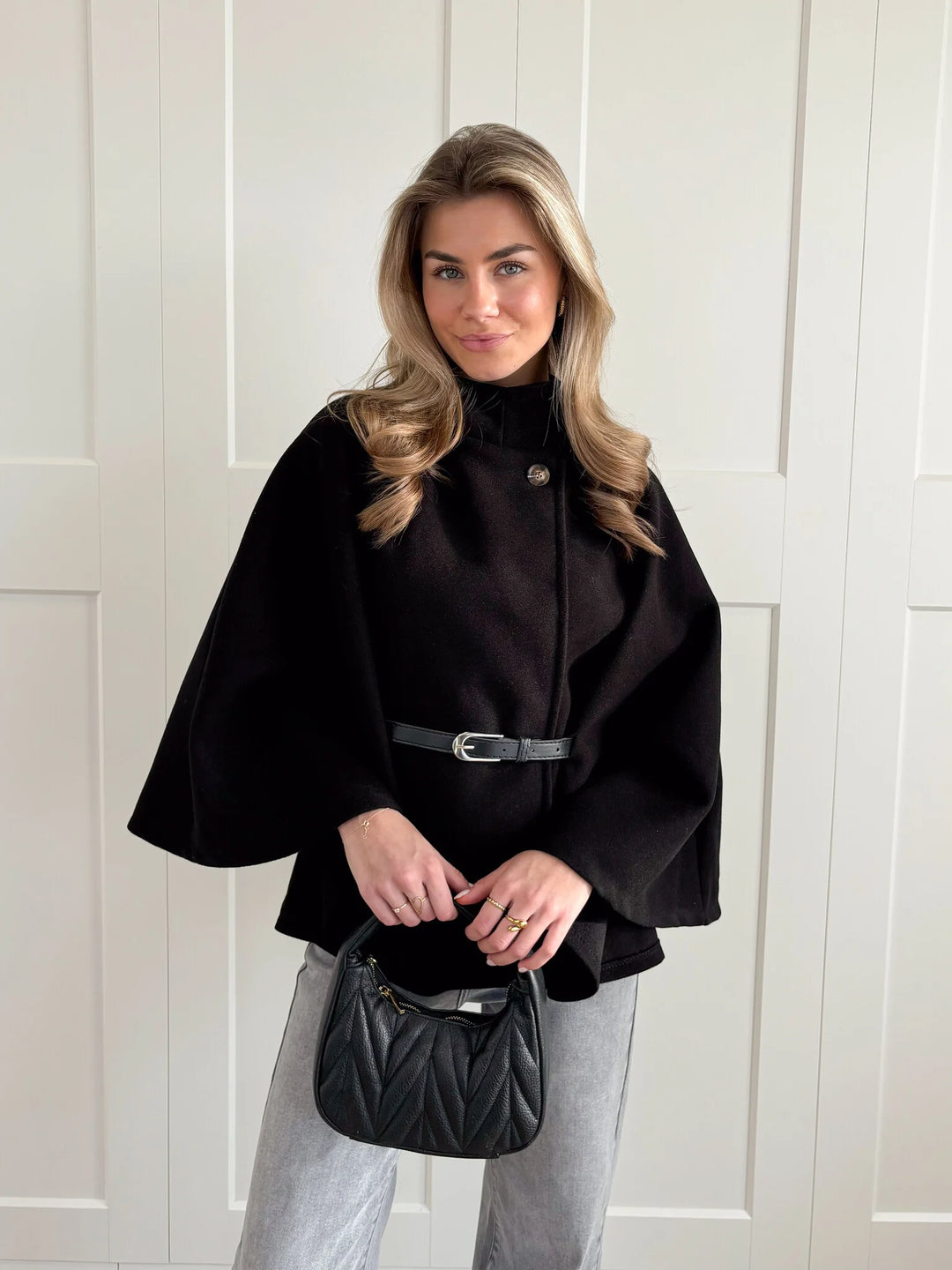 Sophia™ Belted Cape Blouse – Effortless Elegance for Every Occasion