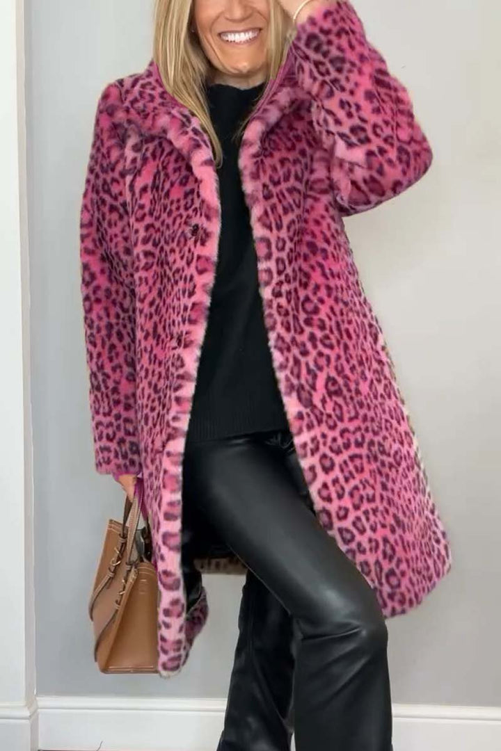 Lizzie | Leopard Print Long Coat
