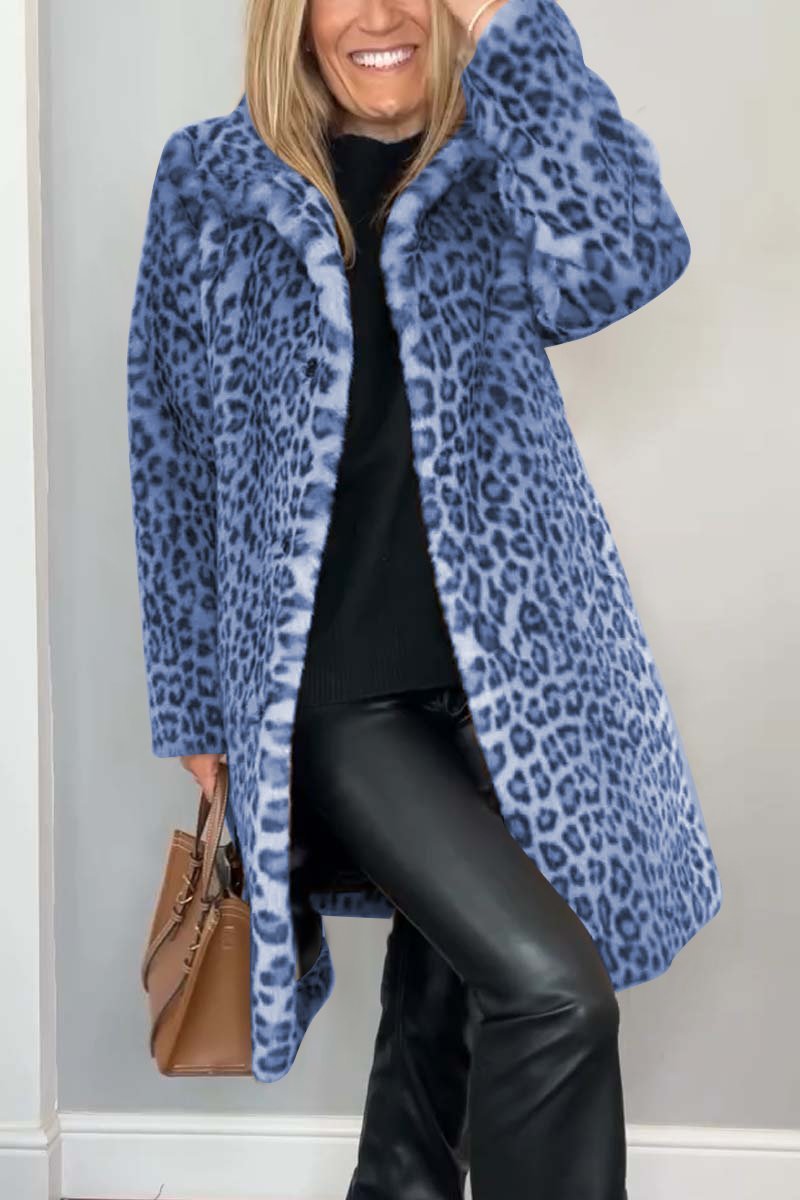 Lizzie | Leopard Print Long Coat
