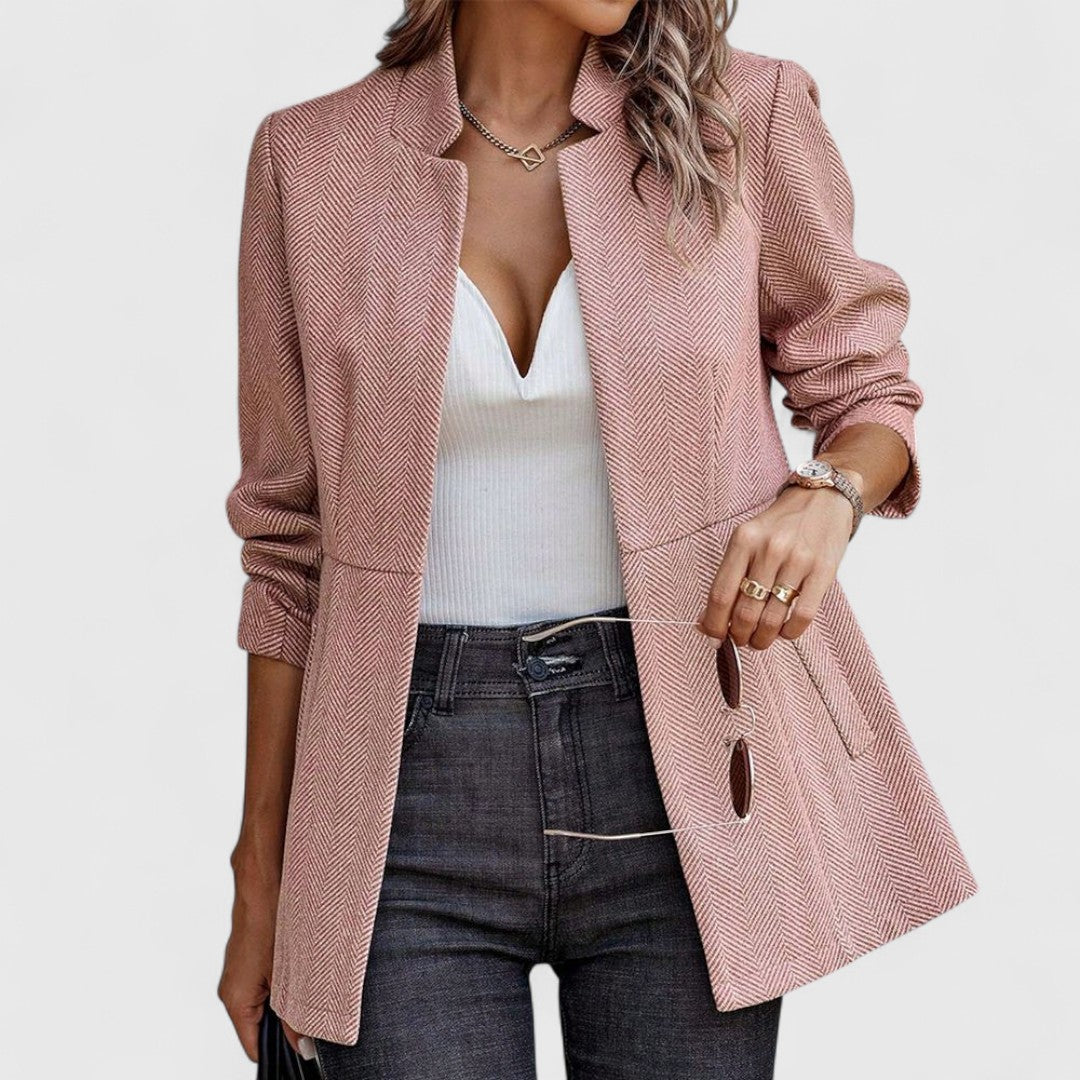 Amber - Plain Long-Sleeved Blazer