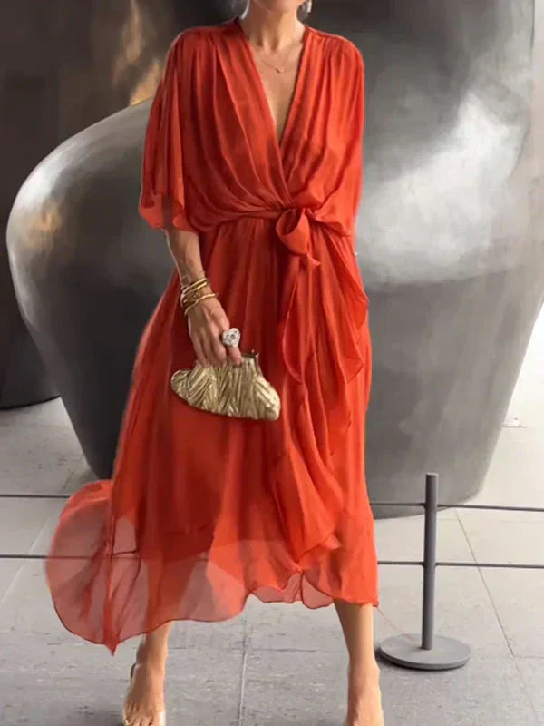 DARIA | ELEGANT DRESS WITH V-NECK
