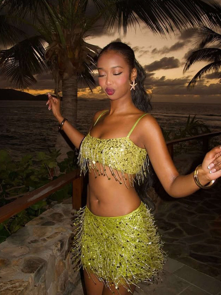 Nesta | Limeglow Fringe Set