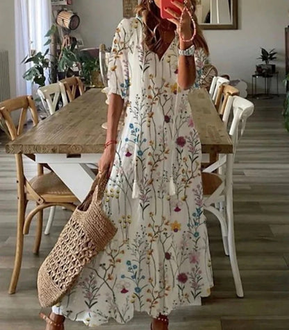 DIANNA™ Boho Maxi Dress – Flattering Fit with Tummy Coverage