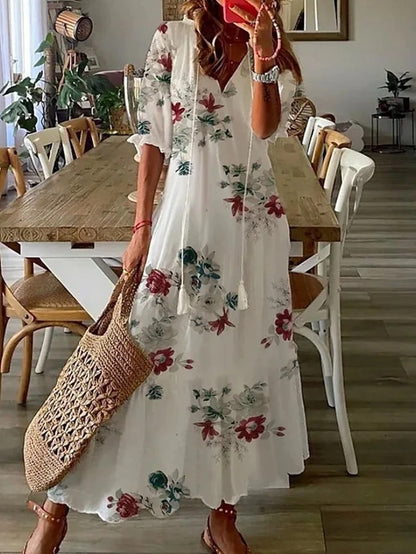 DIANNA™ Boho Maxi Dress – Flattering Fit with Tummy Coverage