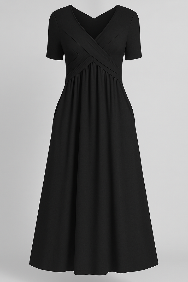 Vivienne™ Elegant Midi Dress – Timeless Charm with Flattering Tummy Coverage (1+1 FREE!)