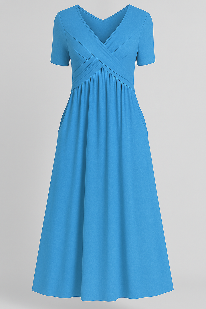 Vivienne™ Elegant Midi Dress – Timeless Charm with Flattering Tummy Coverage (1+1 FREE!)