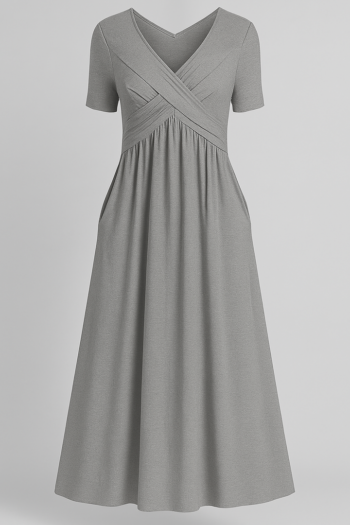 Vivienne™ Elegant Midi Dress – Timeless Charm with Flattering Tummy Coverage (1+1 FREE!)